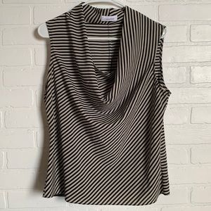 Preloved Calvin Klein draped career work top